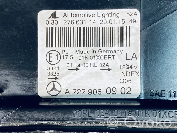 Mercedes-Benz S W222 Lampa przednia A2229061904