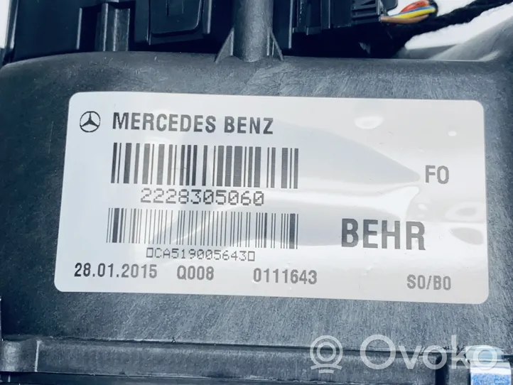Mercedes-Benz S W222 Scatola climatizzatore riscaldamento abitacolo assemblata A2228305060