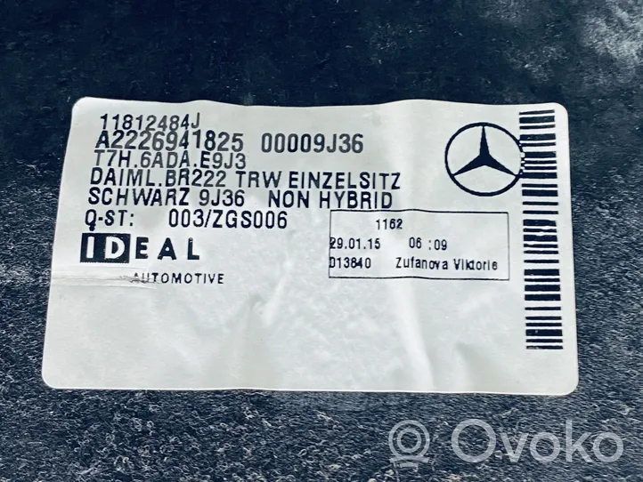 Mercedes-Benz S W222 Inne elementy wykończenia bagażnika A2226941825