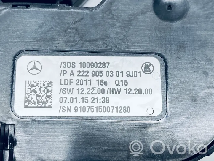 Mercedes-Benz S W222 Interruttore di controllo del sedile A2229050301