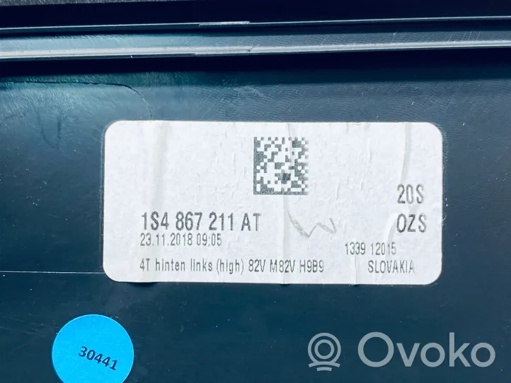 Volkswagen e-Up Apmušimas galinių durų (obšifke) 1S4867211BB