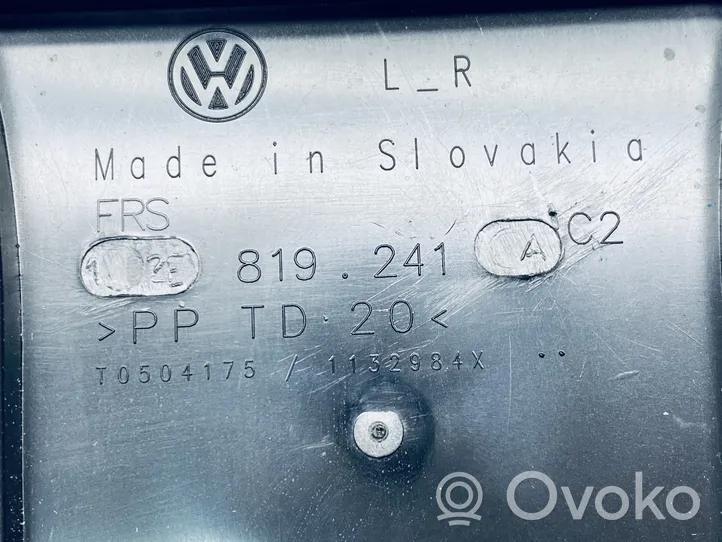 Volkswagen e-Up Ohjaamon sisäilman ilmakanava 12E819241A