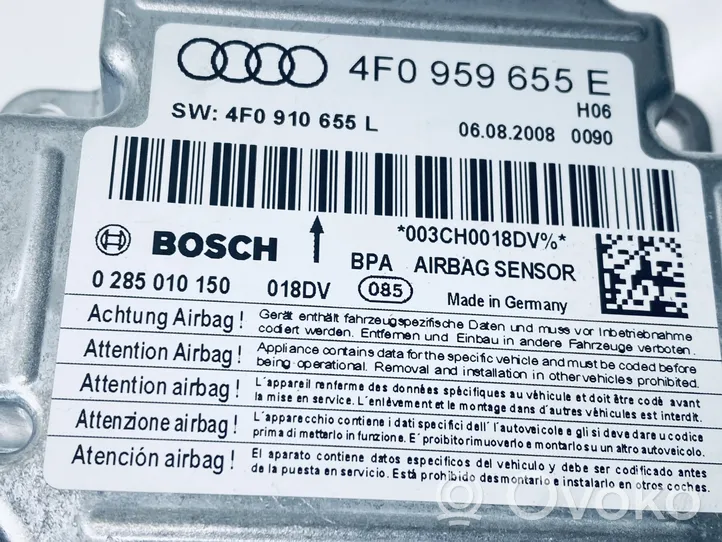 Audi A6 S6 C6 4F Oro pagalvių valdymo blokas 4F0910655G