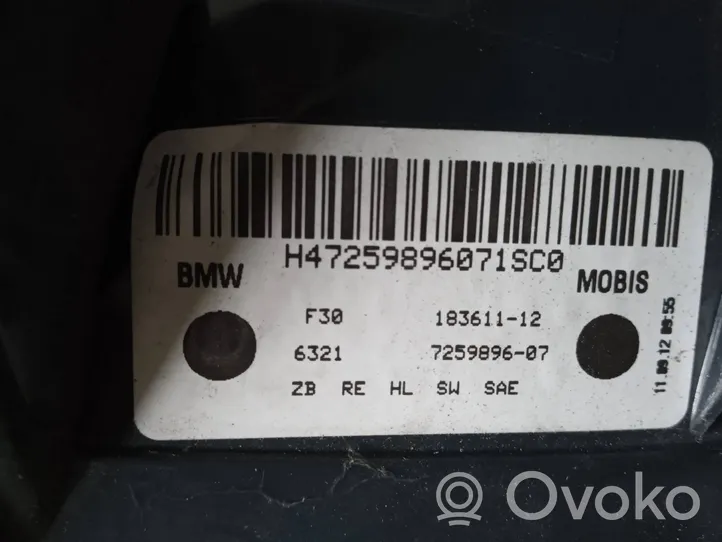 BMW 3 F30 F35 F31 Feux arrière / postérieurs 7259896