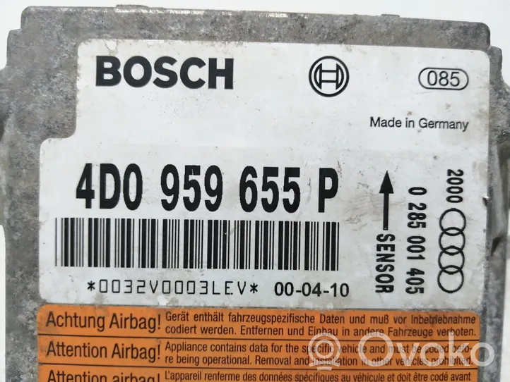 Audi A8 S8 D2 4D Module de contrôle airbag 