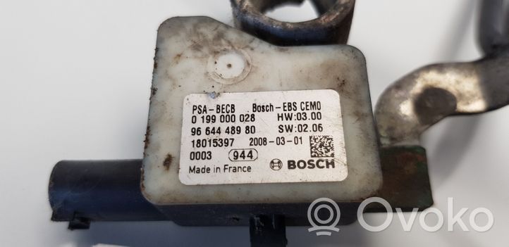 Peugeot 407 Câble négatif masse batterie 9664448980