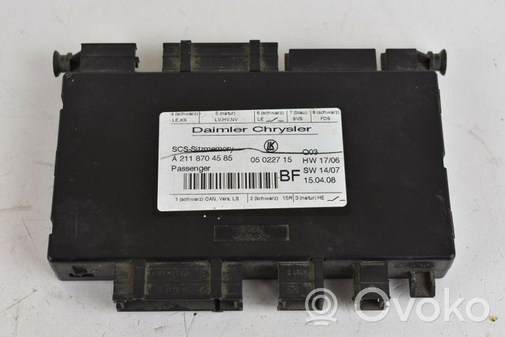 Mercedes-Benz GL X164 Module de commande de siège A2118704585