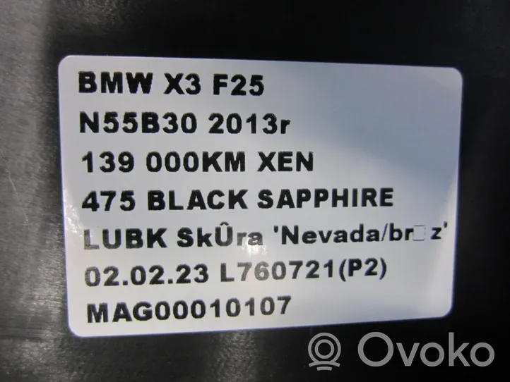 BMW X3 F25 Tavaratilan säilytyslokero 9175130