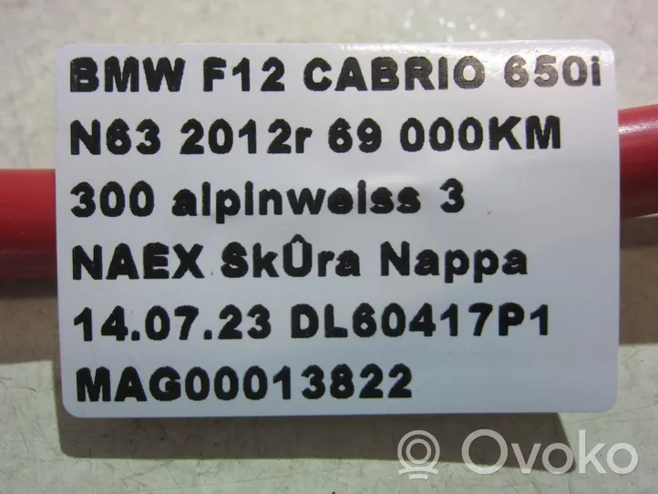 BMW 6 F12 F13 Cavo positivo (batteria) 61129217036