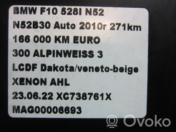 BMW 5 F10 F11 Panelės apdailos skydas (apatinis) 51459206026