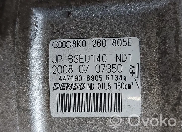 Audi A4 S4 B8 8K Ilmastointilaitteen kompressorin pumppu (A/C) 8K0260805E