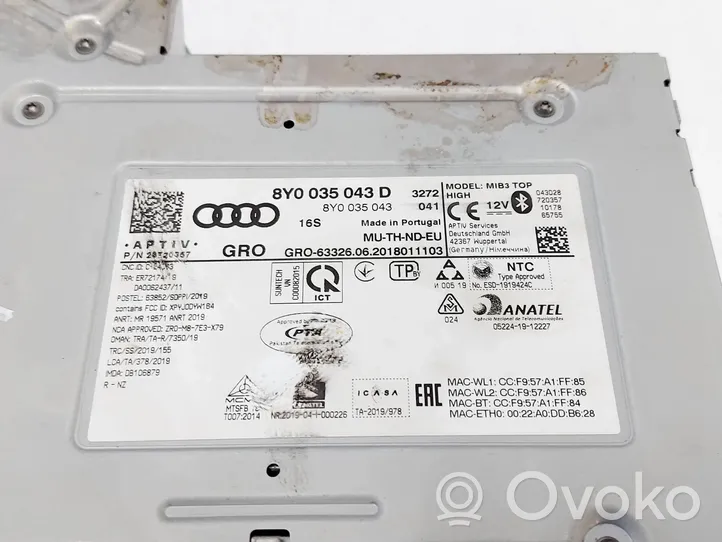 Audi A3 8Y Panel / Radioodtwarzacz CD/DVD/GPS 8y0035043d