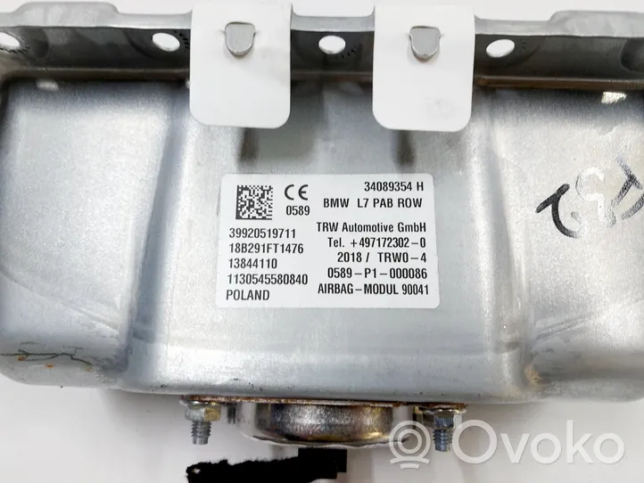 BMW 4 F32 F33 Poduszka powietrzna Airbag pasażera 34089354H