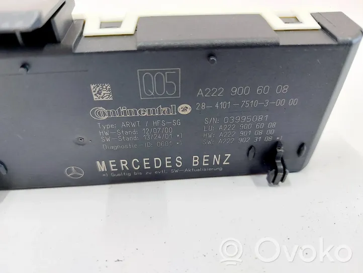 Mercedes-Benz C AMG W205 Sterownik / Moduł elektrycznej klapy tylnej / bagażnika A2229006008