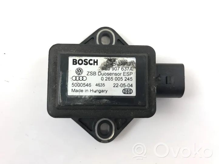 Audi A4 S4 B6 8E 8H Capteur de vitesse de lacet d'accélération ESP 8E0907637A