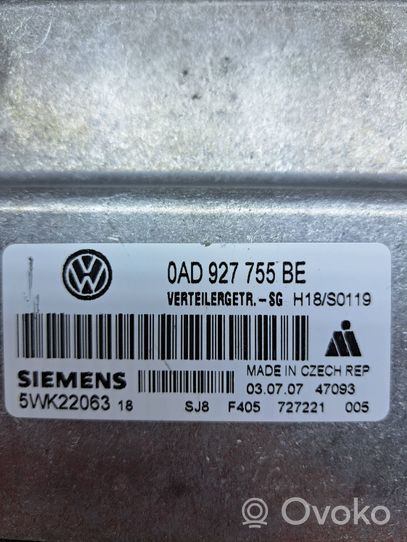 Volkswagen Touareg I Moottorin ohjainlaite/moduuli 0AD927755BE