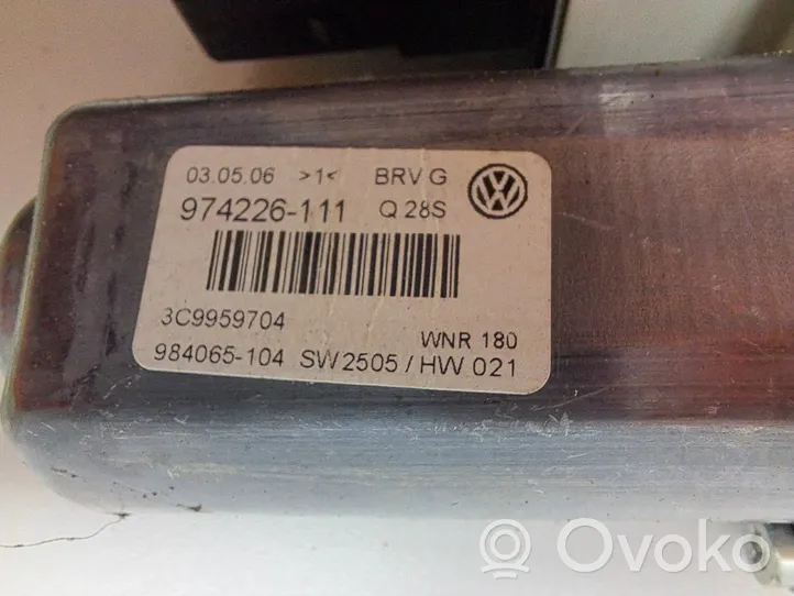 Volkswagen PASSAT B6 Silniczek podnoszenia szyby drzwi tylnych 3C9959704