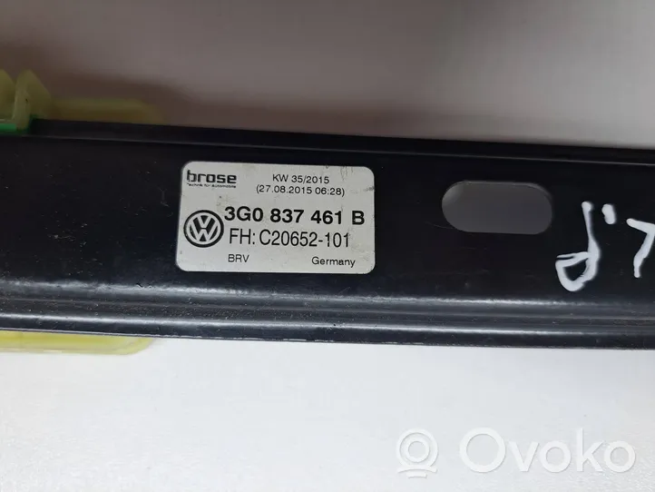 Volkswagen PASSAT B8 Meccanismo di sollevamento del finestrino anteriore senza motorino 3G0837461B