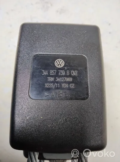 Volkswagen PASSAT B7 Boucle de ceinture de sécurité arrière 3AA857739B