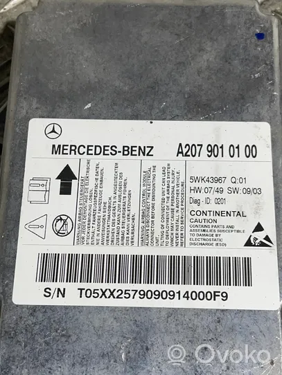 Mercedes-Benz E C207 W207 Centralina/modulo airbag A2079010100