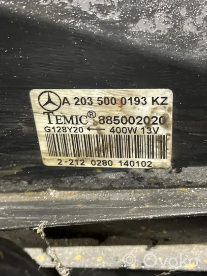Mercedes-Benz C W203 Ventilateur de refroidissement de radiateur électrique A2035000193