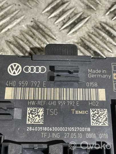 Audi A8 S8 D4 4H Durų elektronikos valdymo blokas 4H0959792E