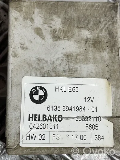 BMW 7 E65 E66 Tavaratilan luukun hydraulinen avausjärjestelmä pumpulla 6941984