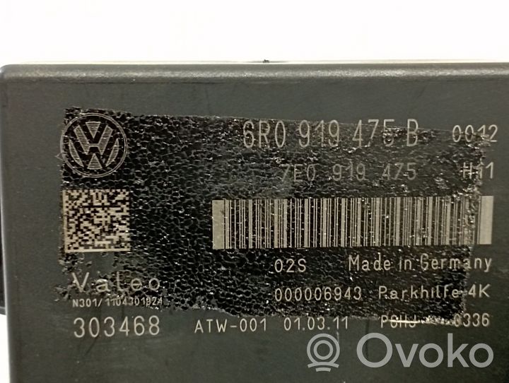 Volkswagen Polo V 6R Sterownik / Moduł parkowania PDC 6R0919475B