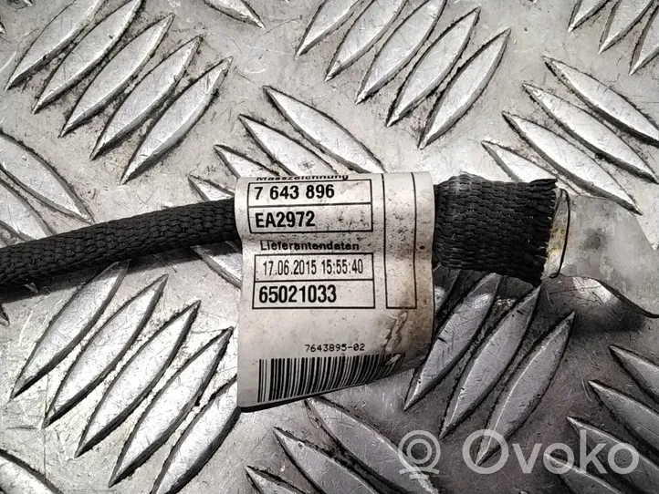 BMW X5 F15 Câble négatif masse batterie 7643895