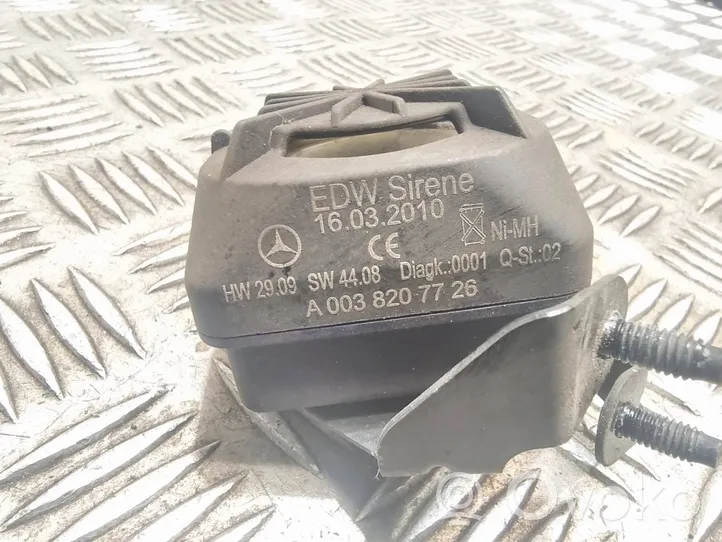 Mercedes-Benz E W212 Alarmes antivol sirène A0038207726