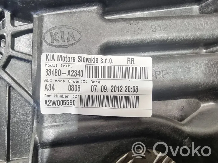 KIA Ceed Mechanizm podnoszenia szyby tylnej bez silnika 83480A2340