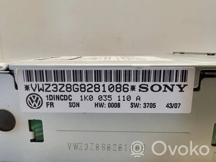 Volkswagen Golf V Radio / CD/DVD atskaņotājs / navigācija 1K0035110A