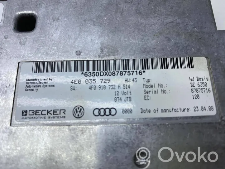 Audi A6 S6 C6 4F MMI control unit 4E0035729