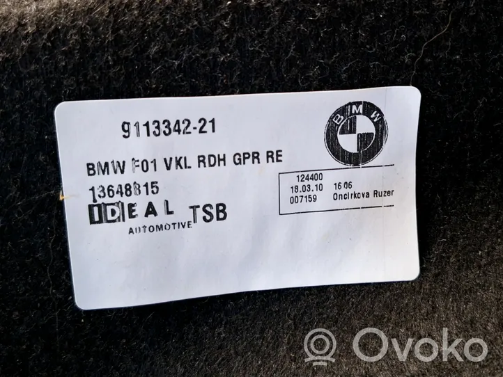 BMW 7 F01 F02 F03 F04 Trunk/boot side trim panel 911334221