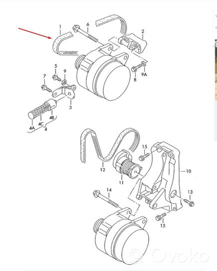 Volkswagen Polo Пояс генератора 030145933ab