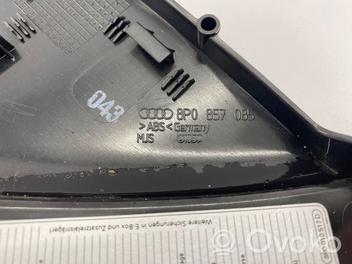 Audi A3 S3 A3 Sportback 8P Rivestimento estremità laterale del cruscotto 8P0857085