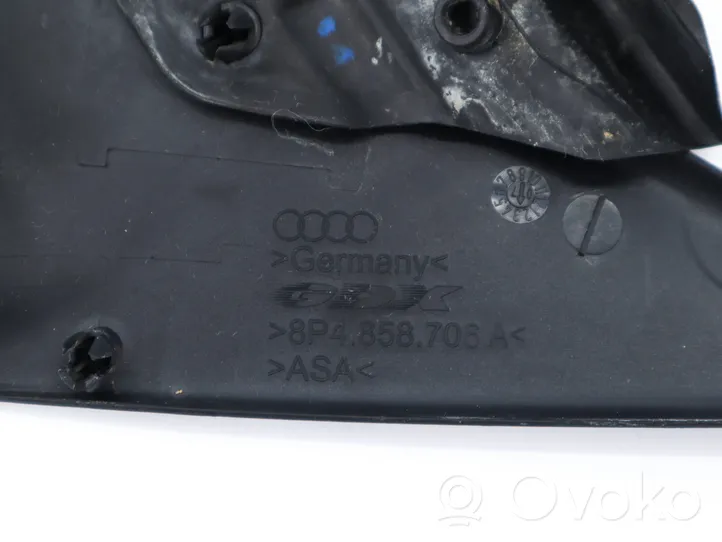 Audi A3 S3 A3 Sportback 8P Veidrodėlio plastikinė apdaila 8P4858706A