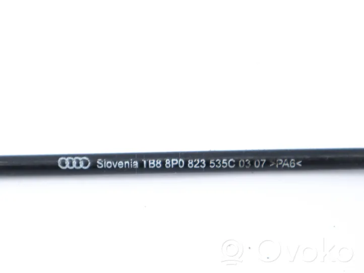 Audi A3 S3 A3 Sportback 8P Linka zamka pokrywy przedniej / maski silnika 8P0823535C