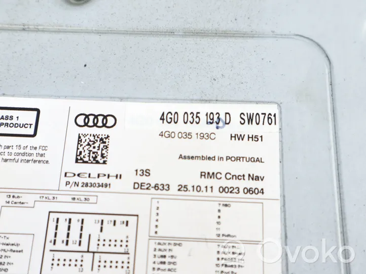Audi A6 S6 C7 4G Stacja multimedialna GPS / CD / DVD 4G0035193D