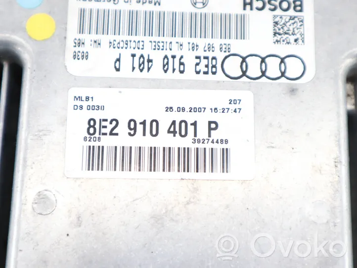 Audi A4 S4 B7 8E 8H Moottorin ohjainlaite/moduuli 8E2910401P