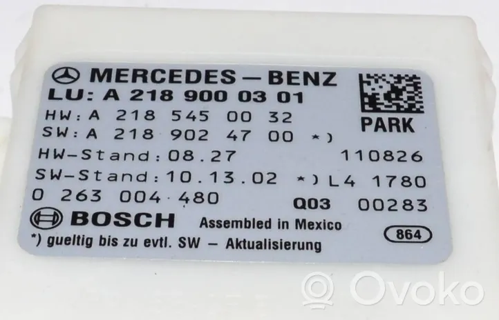 Mercedes-Benz CLS C218 X218 Unité de commande, module PDC aide au stationnement a2189000301