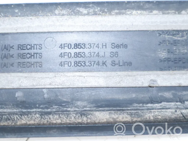 Audi A6 S6 C6 4F Etuoven kynnyksen suojalista 4F0853374J