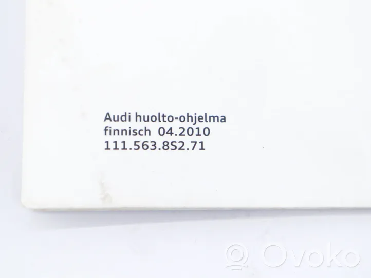 Audi A6 S6 C6 4F Carnet d'entretien d'une voiture 1115614F271