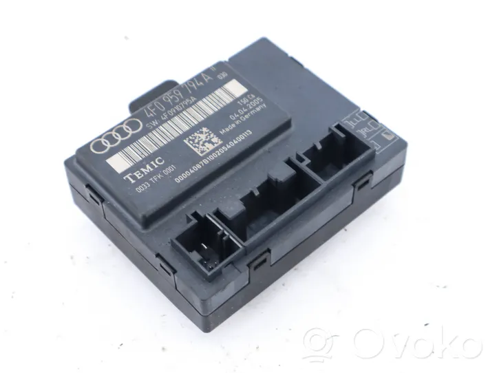 Audi A6 S6 C6 4F Durų elektronikos valdymo blokas 4F0959794A