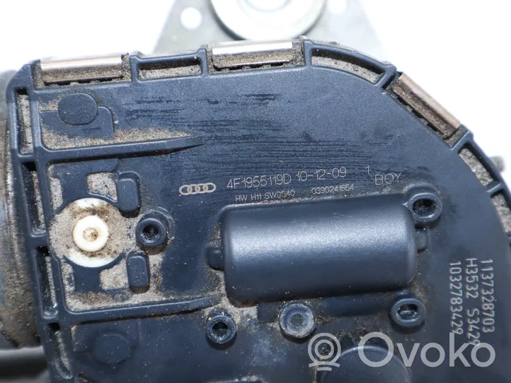 Audi A6 S6 C6 4F Motor y varillaje del limpiaparabrisas delantero 4F1955023K