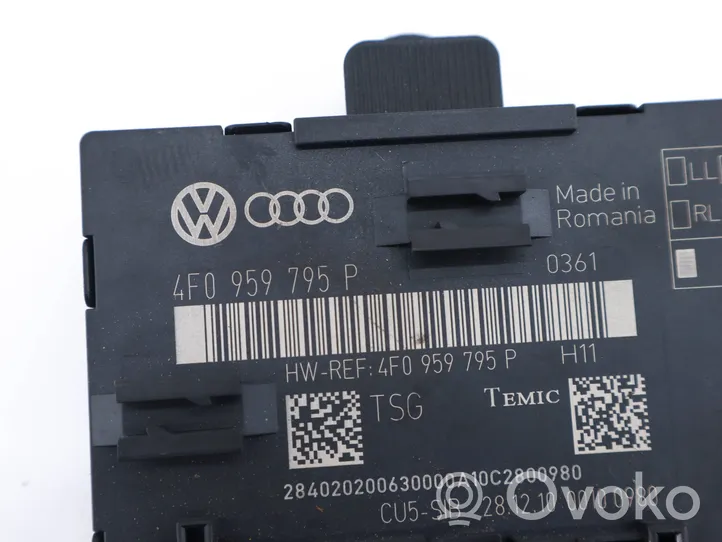 Audi A6 S6 C6 4F Unité de commande module de porte 4F0959795P