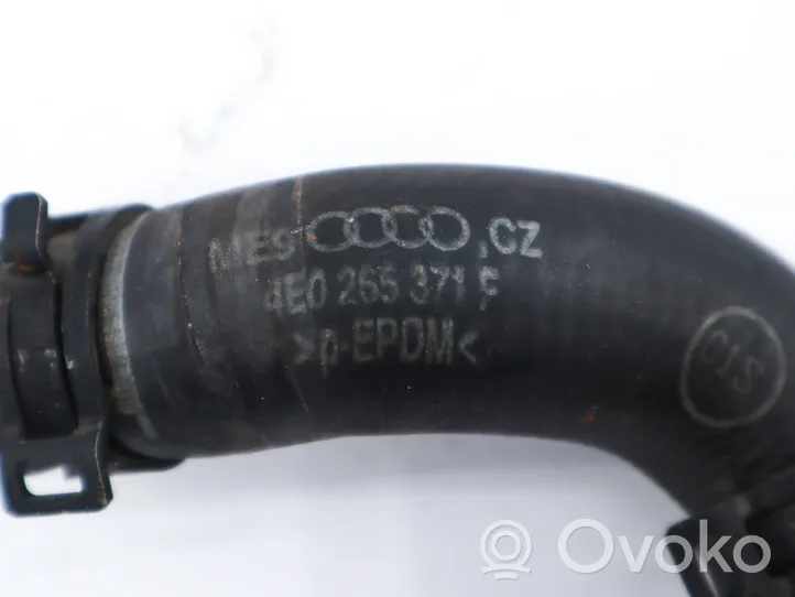 Audi A8 S8 D3 4E Moottorin vesijäähdytyksen putki/letku 4E0265371F