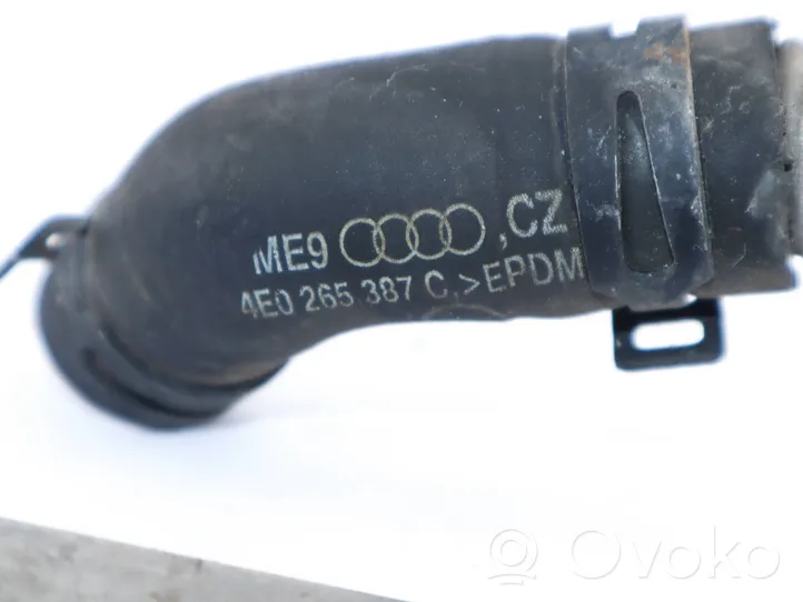 Audi A8 S8 D3 4E Engine coolant pipe/hose 4E0265387C