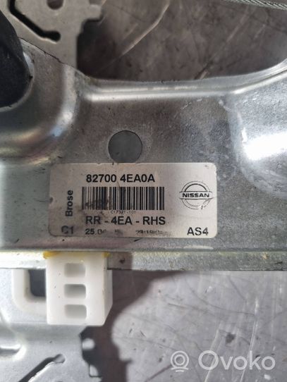 Nissan Qashqai Mécanisme lève-vitre de porte arrière avec moteur 827004EA0A