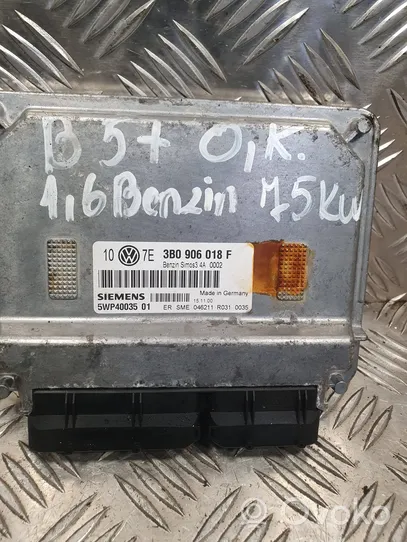 Volkswagen PASSAT B5.5 Unité de commande, module ECU de moteur 3B0906018F